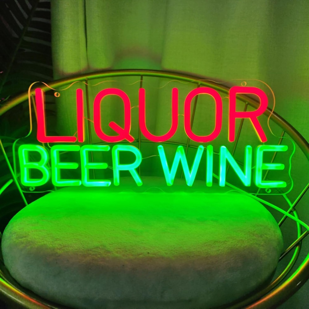 Liquor Beer Wine LED Neon Sign - Wine In Beer Store review and price