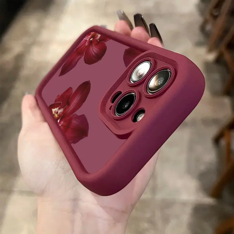 Wine Red Orchid Flower Pattern - Wine & Beer Shop Photos review and price